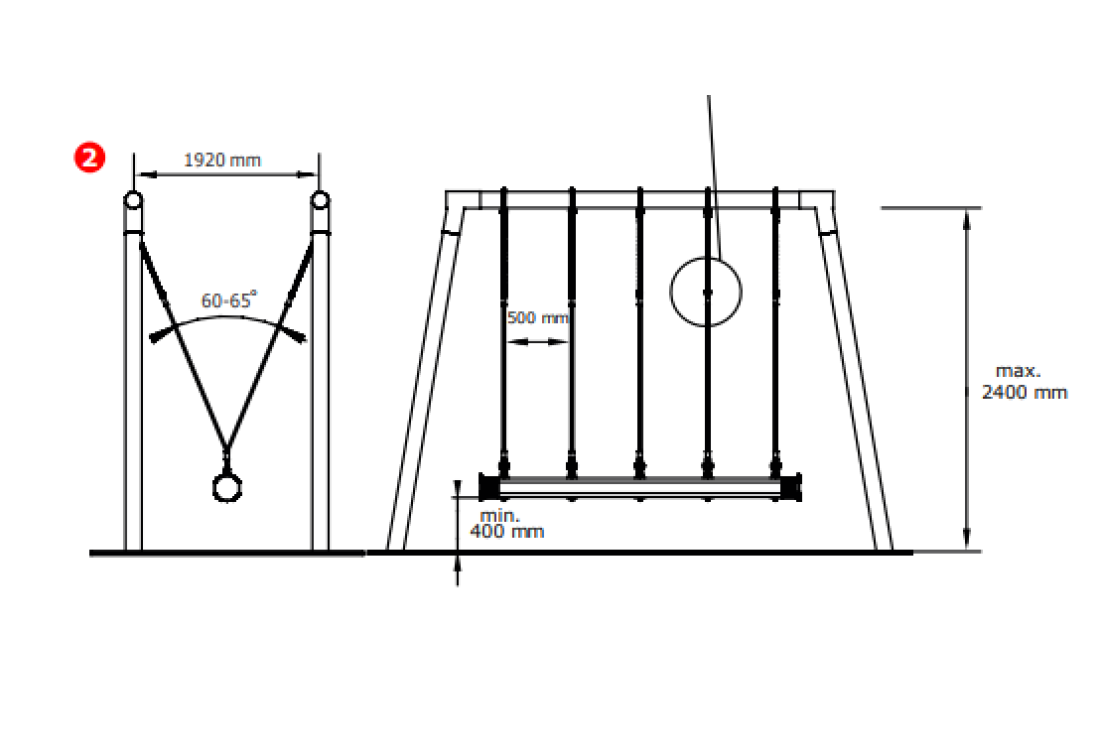 Rope Swing Goliath Type B 4x Seats
